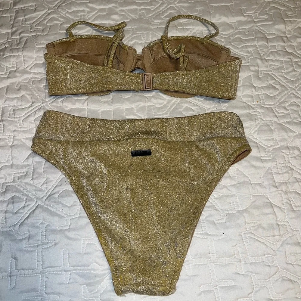 Triangl Swimwear Gold Shimmer Bikini